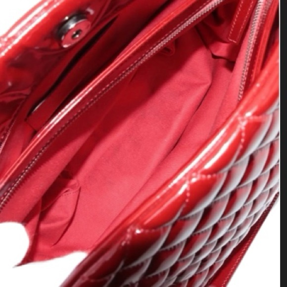 Chanel Red Mademoiselle Bowler bag - large - Picture 9 of 10